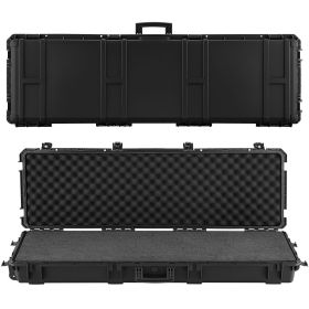 VEVOR Hard Rifle Case, Lockable Rifle Case with Detachable XPE Foam, 50 in Gun Storage with Wheels