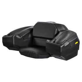 ATV Rear Storage Box and Lounger, 95L ATV Cargo Box with Seat & Backrest, Waterproof LLDPE & Lockable Lounger Storage Box Fit Most ATVs with Rear