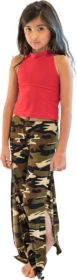 KIDS CAMOUFLAGE CUT SIDE PANTS (Color: Camo, size: S)