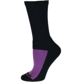 Cotton Crew Mesh Top Cushioned Sole Performance Socks for Women (Color: Navy)