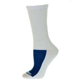 Cotton Crew Mesh Top Cushioned Sole Performance Socks for Women (Color: White)