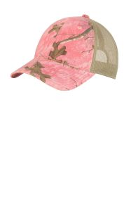 Port Authority Unstructured Camouflage Mesh Back Cap C929 (Color: Realtree Xtra Pink/ Tan, size: OSFA)